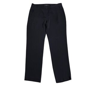 Theory 2 Black Dress Pants Straight‎ Leg 98% Silk Zipper Closure